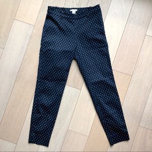 H&M Stretch Mid Rise Patterned Work Pant